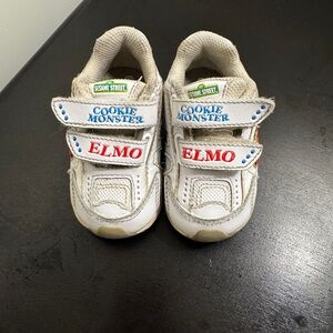 Sesame Street White Sneakers with Elmo and Cookie Monster